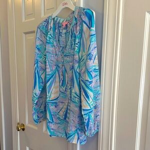 Lilly Pulitzer Silk Blue and Purple Blouse